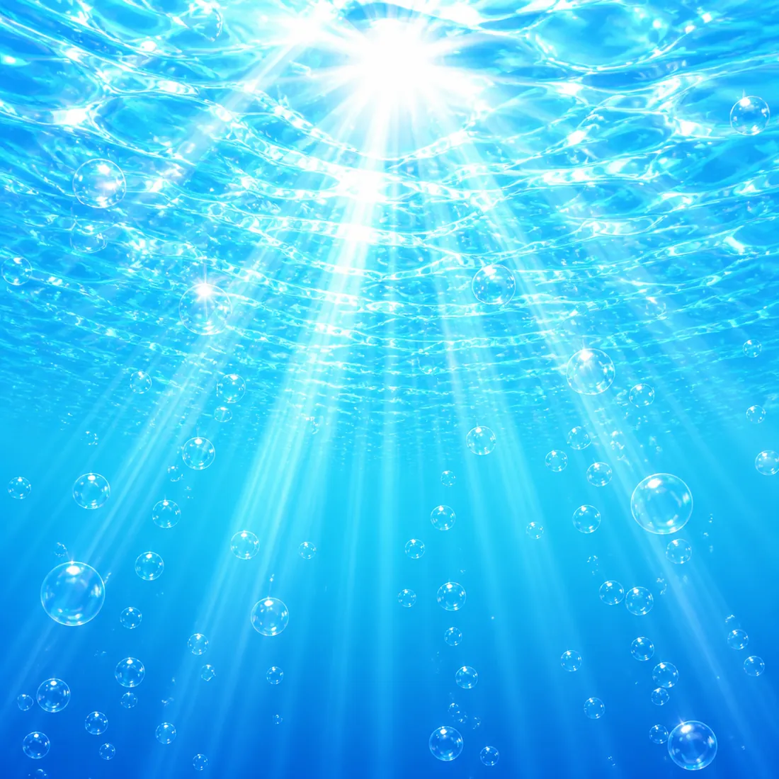 sunlight through water